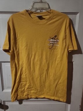 Mare Blue Short Sleeve Yellow Conzumel Mexico T-Shirt Medium